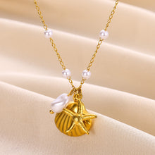 Charger l'image dans la galerie, Stainless Steel Marine & Pearls Necklaces