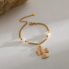 Load image into Gallery viewer, Stainless Steel Cross with Crystals Bracelets