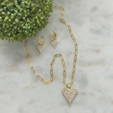 Charger l'image dans la galerie, CZ Heart Pendant & Hoops