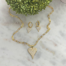 Charger l'image dans la galerie, CZ Heart Pendant & Hoops