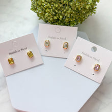 Charger l'image dans la galerie, Geometric Inlay Zircon Earrings