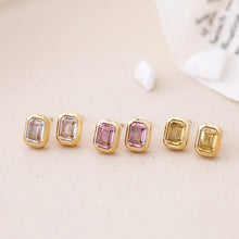 Charger l'image dans la galerie, Geometric Inlay Zircon Earrings