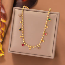 Charger l'image dans la galerie, Stainless Steel Colorful Drops Necklace