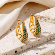 Load image into Gallery viewer, Plating Inlay Chandelier Earrings