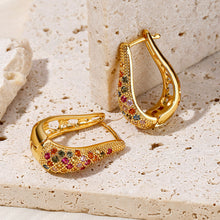 Load image into Gallery viewer, Plating Inlay Chandelier Earrings