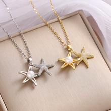 Charger l'image dans la galerie, Beach Starfish Pendant Necklace