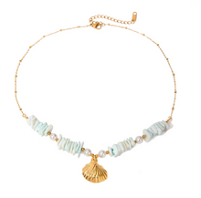Charger l'image dans la galerie, Starfish Shell Beaded Pendant Necklace