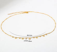 Load image into Gallery viewer, Multi-layer Necklace with cubic zirconia pendants and a snake chain