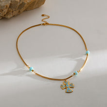 Carregar imagem no visualizador da galeria, Stainless Steel Cross with Crystals Necklace