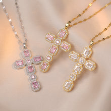 Charger l'image dans la galerie, Cross Diamond Pendant Necklace