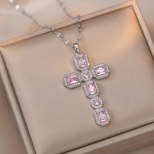Charger l'image dans la galerie, Cross Diamond Pendant Necklace