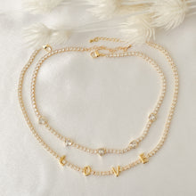 Charger l'image dans la galerie, White Tennis Chain Crystal Necklace