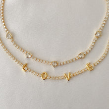 Charger l'image dans la galerie, White Tennis Chain Crystal Necklace