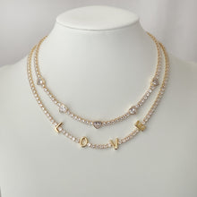 Charger l'image dans la galerie, White Tennis Chain Crystal Necklace
