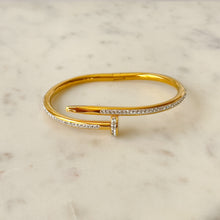 Charger l'image dans la galerie, Gold Stainless Steel Double Bolt Bangle