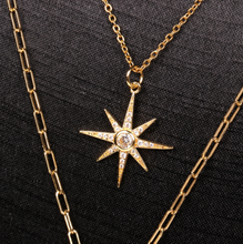 Cargar imagen en el visor de la galería, Collar solar de acero inoxidable