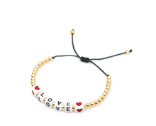 Cargar imagen en el visor de la galería, Conjunto de pulsera rosa amorosa