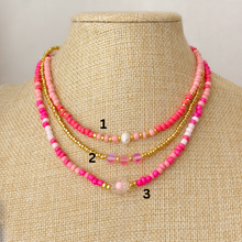 Carregar imagem no visualizador da galeria, 3 Styles of Pink #2 Necklaces
