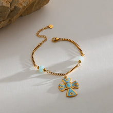 Load image into Gallery viewer, Stainless Steel Cross with Crystals Bracelets
