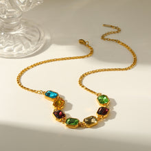 Load image into Gallery viewer, Stainless Steel Zircon Necklaces
