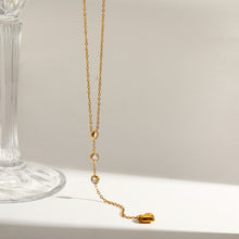 Load image into Gallery viewer, Stainless Steel Heart with Crystal Necklace
