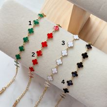 Load image into Gallery viewer, Dainty Enamel Clover Bracelets
