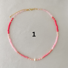 Load image into Gallery viewer, 3 Styles of Pink Necklaces
