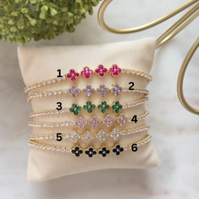 Load image into Gallery viewer, Colorful Plating Inlay Clover Bracelets
