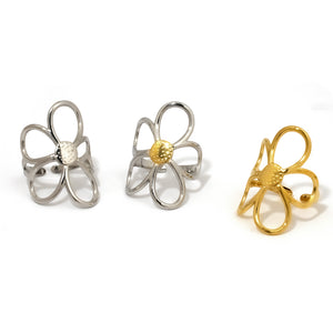 Flower-shaped ring