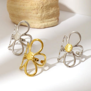 Flower-shaped ring