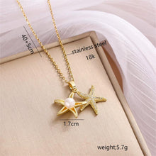 Cargar imagen en el visor de la galería, Beach Starfish Pendant Necklace
