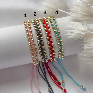 Adjustable Colorful Beads Bracelet