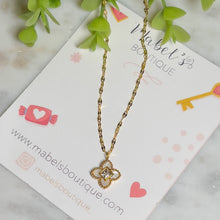 Load image into Gallery viewer, Stainless Steel Four Leaf Clover Necklace
