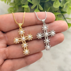 Cross & Pearls II Necklaces
