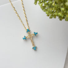 Load image into Gallery viewer, Plating inlay Cross pendant Necklace
