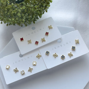 Set of Flowers Earrings