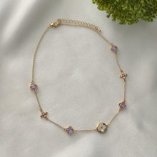 Load image into Gallery viewer, Purple Flowers Necklace
