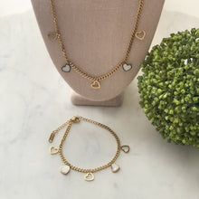 Load image into Gallery viewer, Flory Hearts Pendant Necklace &amp; Bracelet
