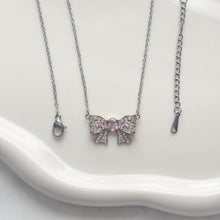 Load image into Gallery viewer, Bow Knot Diamond Pendant Necklace
