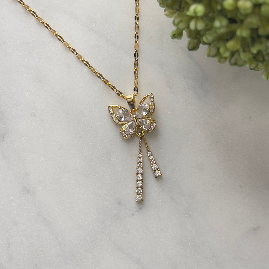 Gold Plating Butterfly Necklace