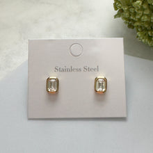 Load image into Gallery viewer, Geometric Inlay Zircon Earrings
