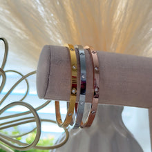 Load image into Gallery viewer, Stainless Steel Full Crystal Clovers Bangles
