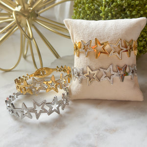 Stainless Steel Stars Bangle