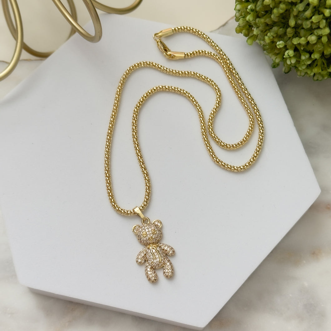 Teddy Bear Pendant Necklace