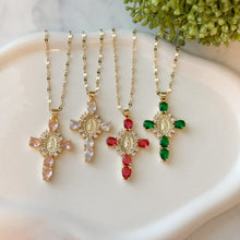 Carica l&#39;immagine nel visualizzatore di Gallery, Crystal Crosses Pendant Necklace
