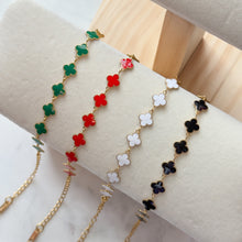 Load image into Gallery viewer, Dainty Enamel Clover Bracelets
