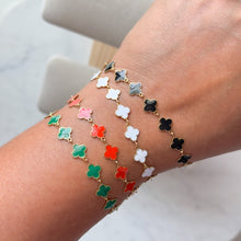 Load image into Gallery viewer, Dainty Enamel Clover Bracelets
