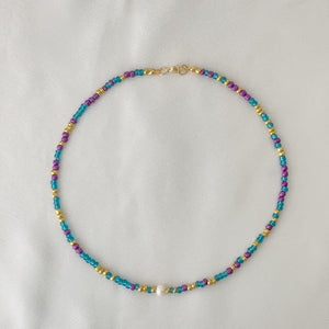Metallic Seed Beads Necklace