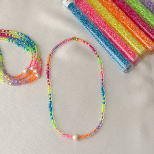 Choker Neon Summer Beads Necklace