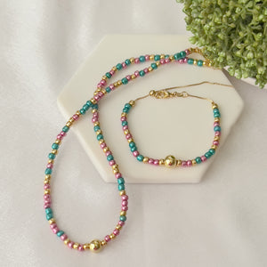 Metallic Seed Beads #1 Necklace